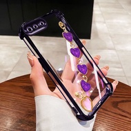 YBD Phone Case For iPhone 7 Plus 8 Plus SE2020 6 6S Plus Clear Caing Parkling Pink Love Bracelet and