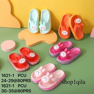 Bunny Character Soft Flip Flops For Girls Import 1621-1 size 24-35/ jelly Sandals For Children beautiful smile