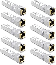 10GBASE-T SFP+ RJ45 Network Transceiver Module, 10Gb Copper Mini GBIC with Upgrade Realtek Chip, Com
