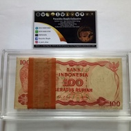 1 Gepok Uang Kuno Goura Victoria 100 Rupiah IDR Indonesia 1984 AU-UNC