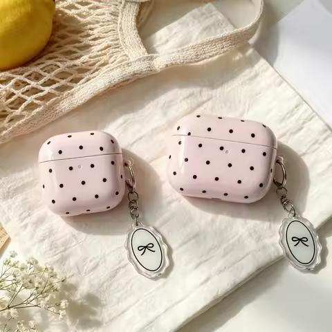 INS Polka Dot Small Fresh Mobile AirPods Case forAirPods2 AirPods4 AirPods pro and pro2 and pro3