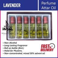 LAVENDER - Perfume Attar Oil - (6 x 8ml)