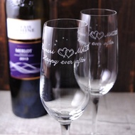 (一對價)185cc【結婚禮物】日本櫻花雙愛心香檳對杯