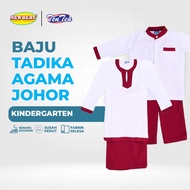 Newbery Long Sleeve/Baju Lengan Panjang+Seluar Maroon & Baju Kurung TADIKA AGAMA JOHOR - Kain Soft (