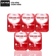 Combo 5 Mặt nạ mờ thâm đỏ sạm nám Foodaholic TRANEXAMIC ACID & VITAMIN C Ample Mask 23ml x5