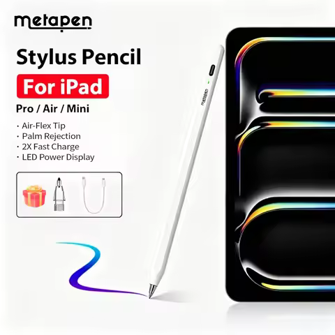 MetaPen Air-Flex Air8 Pro for iPad Pencil 2018-2026, Palm Rejection Stylus for iPad A16/11/10/9/8/7/