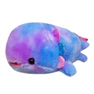 Chromatic Axolotl Plush Toy, 16/22 Inch Axolotl Fish Soft Creepy Stuffed Animals Cute Hexagonal Dino