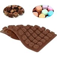 Silicone Alphabet Letter Number Mold 48 Letters ABC Chocolate Fondant Soap Resin