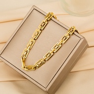 Yuki S Simple เครื่องประดับแฟชั่นการพูดเกินจริงสแตนเลสสร้อยคอสั้นสำหรับผู้หญิง Retro Punk Chain Clav