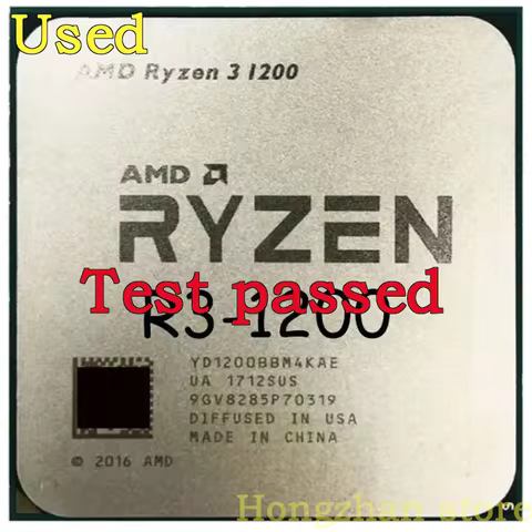 AMD Ryzen 3 1200 R3 1200 3.1 GHz Quad-Core Quad-Thread CPU Processor YD1200BBM4KAE Socket AM4
