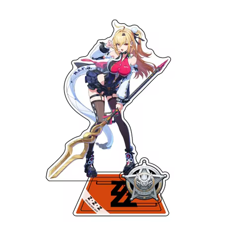 New Hot Game Zenless Zone Zero Nicole Demara Billy Kid Von Lycaon Acrylic Stand Model Plate Keychain