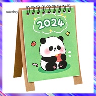 [TY] 2024 Desk Calendar Cute Cartoon Desk Calendar 2023-2024 Cute Animal Mini Desk Calendar Daily Schedule for Office and School