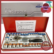 EURO KING TOOLS ชุดเครื่องมือ ประแจ ชุดบล็อก 40 ชิ้น ขนาด 1/4 socket set ด่วน ของมีจำนวนจำกัด Genera