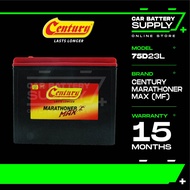 75D23L | CENTURY MARATHONER MAX | Car Battery Bateri Kereta | Exora Preve Inspira Subaru XV Innova M