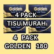 New 4 Pack Golden Tissue 180 Sheets Embossed - Multipurpose Tissue Suitable for All Types of Use Ok