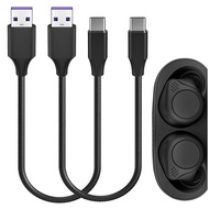 Geekria PUレザー 充電ケーブル 互換性 Type-C 充電コード USB to USB-C ジャブラ Jabra Elite 10 Gen 2, Elite10, Elite 8 Activ