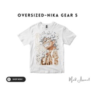 Oversized Nika Model Strawhat Luffy T-shirt Merch, Luffy T-Shirt Gear 5th Luffy T-shirt Merch