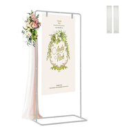 Black Wedding Easel Stand for Sign Board Welcome To Our Wedding Sign Display Stand Heavy Duty Easel