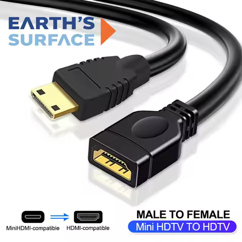 Mini HDMI-compatible Cable 4K 60Hz Mini HDTV to HDMI-compatible Adapter Cables for Laptop DSLR Male 