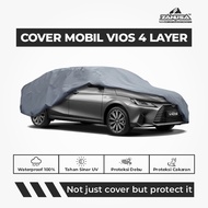 TOYOTA Car Cover Vios 4-Layer Waterproof UV-Resistant Thick Outdoor Car Cover by Zanusa cover
