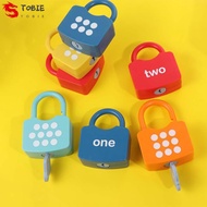 TOBIE Number Lock Key Toys, Word Cognition Math Count Early Educational Toys, Boys Girls Number Matc
