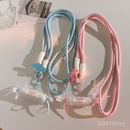 Trendy Colorful Dopamine Powder Polka Dot Sweet Candy Pendant Long Rope Phone Case Lanyard Phone Cas