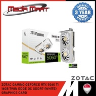 ZOTAC GAMING GEFORCE RTX 5060 TI 16GB TWIN EDGE OC GDDR7 (WHITE) GRAPHICS CARD