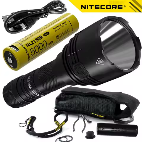 Nitecore NewP30 Torch +NL2150R 5000mAh 21700 USB Rechargeable Battery 1000LM CREE LED Flashlight Wat