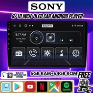 [6GB RAM+64GB ROM] QLED Sony Android Player 9"10" inch Car Multimedia MP5 Player WIFI