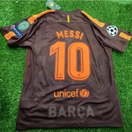 2017/2018 Retro Barcelona Red Absent Messi Football Shirt-&&&