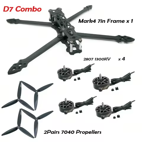 Mark 4 7inch 295mm 2807 1300KV Brushless Motor 7040 Propeller for Mark4 FPV Racing Drone Quadcopter 