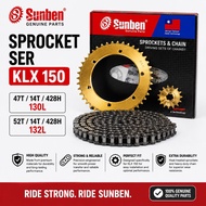 SUNBEN SPROCKET SET FOR KLX150 (47T/14T 428H-130L/ 52T/14/ 428H-132L