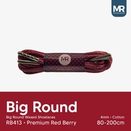 MERAH LILIN Original MR Shoelaces RB413 Red Berry (Red) Waxed Shoelaces 4mm Round 70cm 80cm 90cm 100