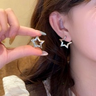 earrings earring Niche Design Folding Star Earrings Female Simple Cool Style Sweet Cool Temperament 
