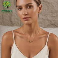 NAESV Birthstone Necklace, Minimalist Dainty Flower Charm Choker, Trendy Layered Necklace O-chain 12