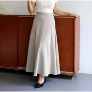 PREMIUM MATERIAL/ Haruka Skirt - Korean Loose Maxi Skirt Women's Anti-Wrinkle Polyester Skirt - Skir