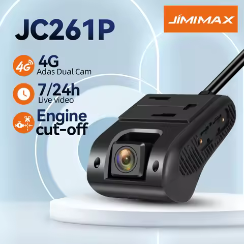 JIMI JC261P 4G ADAS Dashcamera Wifi Hotspot DVR Recorder 2 Live Stream Video Front & Inward Car GPS 