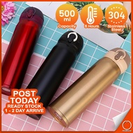 𝗦𝗔𝗙𝗘𝗥 𝗛𝗘𝗔𝗟𝗧𝗛𝗬 500ml Thermal Vacuum Flask Hot Cold Water Bottle Stainless Steel Tea Coffee Drinking f