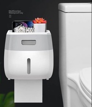 （訂貨價 $80）廁所紙巾盒 廁紙收納盒(帶櫃桶) 手機收納 免鑽牆 Toilet Paper Case