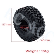 RC 1.9 Inch Rubber Tire 117mm Rock Crawler Tyre w/ Insert Foam For 1/10 Traxxas TRX4 TRX6 Axial SCX1