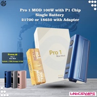 Pro 1 MOD 100W with P1 Chip Single Battery 21700 or 18650 with Adapter