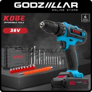 Kobe 36V Cordless Impact Drill | 2-Speed With Battery Impact Function Bateri Cordless Hand Drill