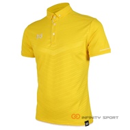 WARRIX  เสื้อโปโล LA VIDA WA-3318 สีเหลืองขาว YW ( WA 3318N )