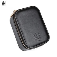 TRI Xuanwu Case PU Large Zippered Earphone Storage Case Includes mesh pocket Headphones case for KBE