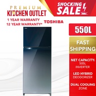 Toshiba 550L 2-Doors Refrigerator GR-HG55MDZ (GG)  Peti Sejuk | Peti Ais | 冰箱 | 冰橱