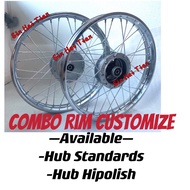 Rim Lili Complete Combo Hipolish or STD hub 120 140 160-17 UNION CYCLE EX5/DREAM/W100/W125/C70/RS150