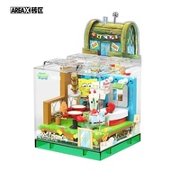 Spongebob Building Blocks Patrick Star Krusty Krab Squidward Tentacles Room Model Bricks Set Desktop
