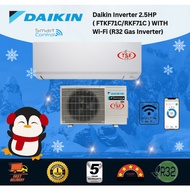 Daikin (FTKF71C) 2.5HP Wall Type Air Cond R32 Gas Inverter (Buit in WIFI)