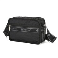 日本 LeSportsac 黑色尼龍布 RAINI CROSSBODY 斜咩 腰包