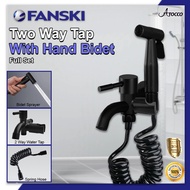 Full Set Two Way Tap Hand Bidet Spray Set Two Way Faucet Toilet Bidet Spray Two Way Tap Bathroom Kepala Paip Two Way